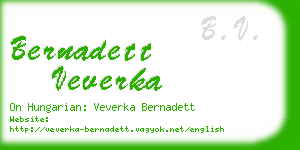 bernadett veverka business card